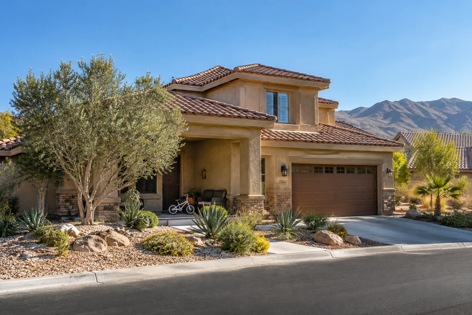 Illustrative desert home and garden for Ace Pest Control residential pest control in Las Vegas